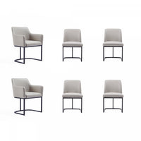 Serena Modern 6-Piece Dining Set in Light Gray Dining Chair