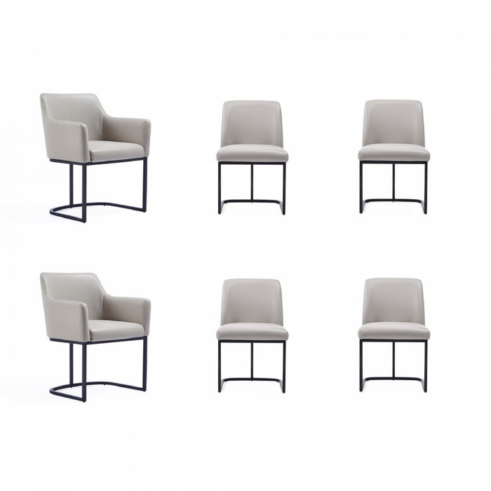Serena Modern 6-Piece Dining Set in Light Gray Dining Chair