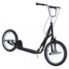 Homcom Youth Scooter Teen Kick Scooter Kids Children Stunt Scooter Bike Bicycle Ride On 16\" Inflatable Wheels Black