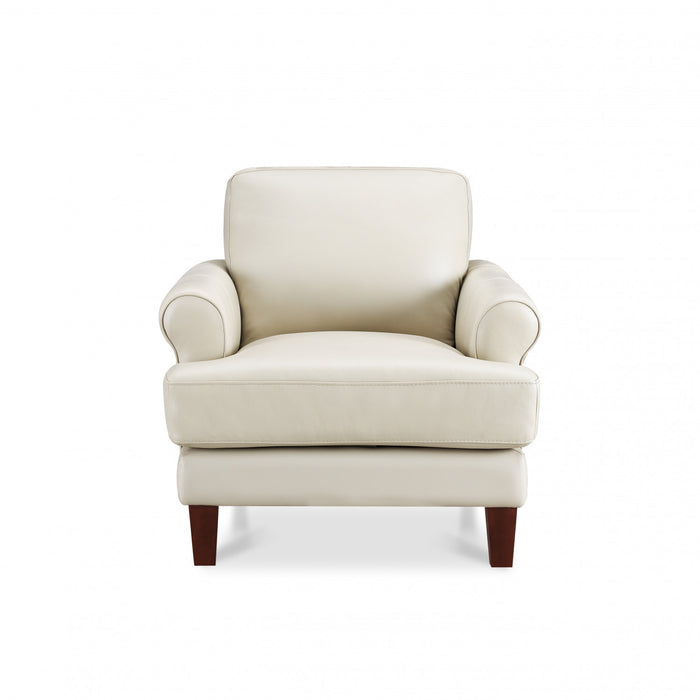 Hydeline Sarina Leather Chair - Vanilla