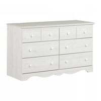 Summer Breeze 6-Drawer Dresser - White Pine