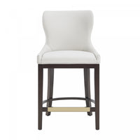 Blair Modern Wood Upholstered Counter Stool in White 