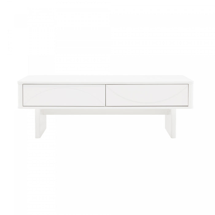 Ella Modern 47\" Coffee Table in White