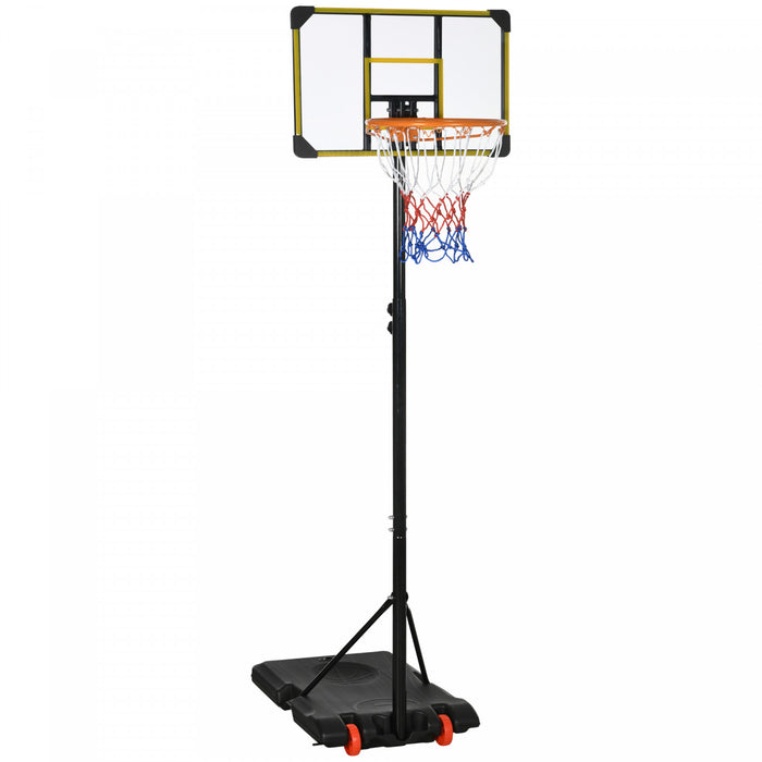 Soozier Portable Basketball Hoop, 6ft-7ft Height Adjustable With Wheels