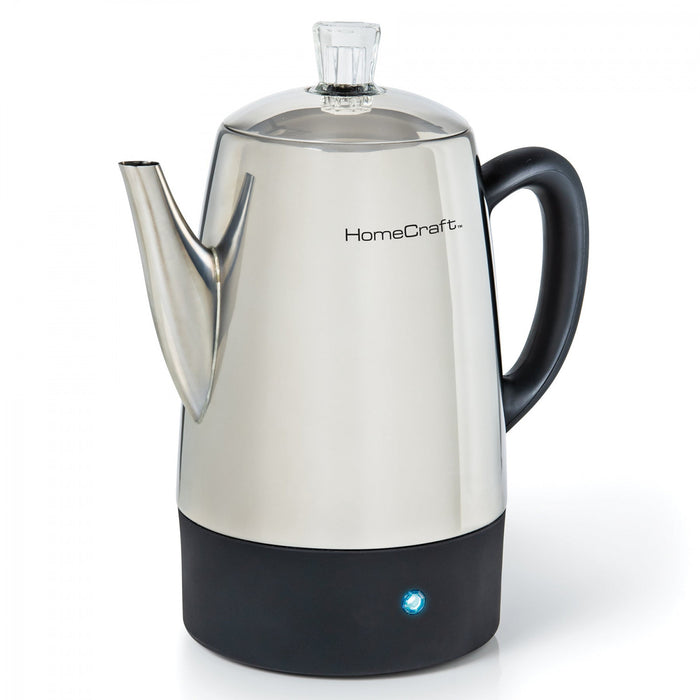 Homecraft 10-Cup Stainless Steel Coffee Maker Percolator - HCPC10SS