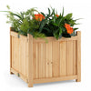 Costway 15\" Wooden Planter Box Elevated Outdoor Folding Planter With Removable Bottom