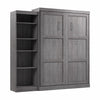 Bestar Pur Queen Murphy Bed with Shelving Unit 90-Inch Wall Bed