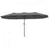 Outsunny 13ft Double-Sided Patio Umbrella, Outdoor Parasol w/ Crank Handle