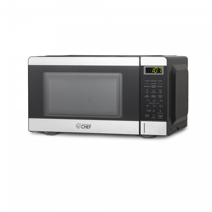 CHM Series Commercial Chef 0.7 Cu. Ft. Countertop Microwave Oven, CHM770S Countertop Microwave Less 1cuft