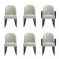 Hillman Modern 6-Piece Dining Chair Set in Light Gray
