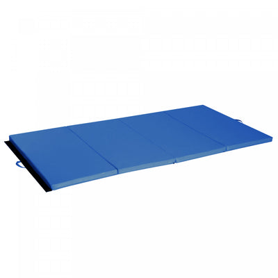 Soozier 4ft X 8ft X 2inch Tri-fold Gymnastics Tumbling Mat Exercise Mat With Carrying Handles For Mm|Soozier 4ft X 8ft X 2inch Tri-fold Gymnastics Tumbling Mat Exercise Mat With Carrying Handles, Dark