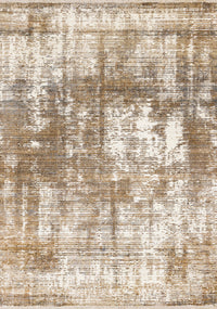 Sydney Brown Cream Grey Distressed Rug, 7'10