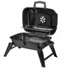 Outsunny 23" Portable Tabletop Steel Charcoal Grill Foldable Outdoor BBQ Camping Picnic Cooker Barbecue Smoker with Air Vent Black