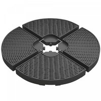 Outsunny Water or Sand Filled Banana Umbrella Base Weights W/ Wicker Effect