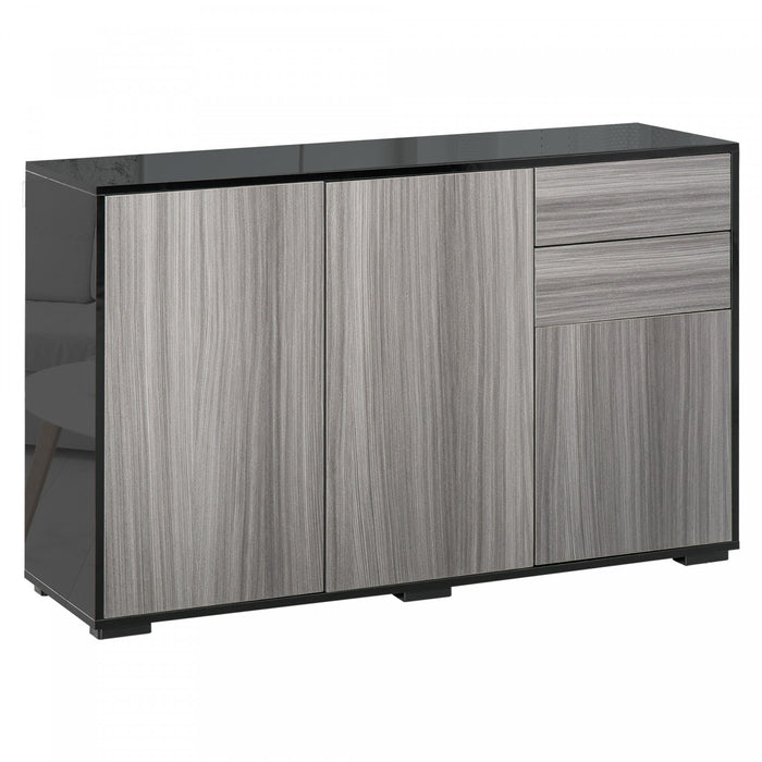 HOMCOM Kitchen Sideboard with Push-Open Drawers and Storage Cabinets