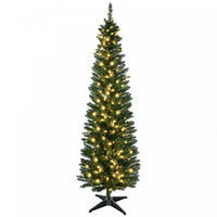 HOMCOM 5' Prelit Artificial Christmas Tree with Warm White LED Lights