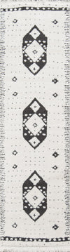 Lyra Contemporary 2'3\" x 7'6\" Runner Rug in Ivory Indoor Area Rug