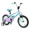 Costway 14\" Kids Bike With Adjustable Saddle Handlebar Removable Training Wheels Handbrake Blue