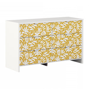 Bloom 6-Drawer Dresser - White Yellow