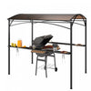 Outsunny 8' X 5' Hardtop Grill Gazebo, Barbecue Gazebo With Pc Board Roof