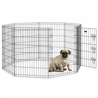 PawHut Dog Playpen Puppy Play Pen, 8 Panels Pet Exercise Fences for Outside Indoor, 36