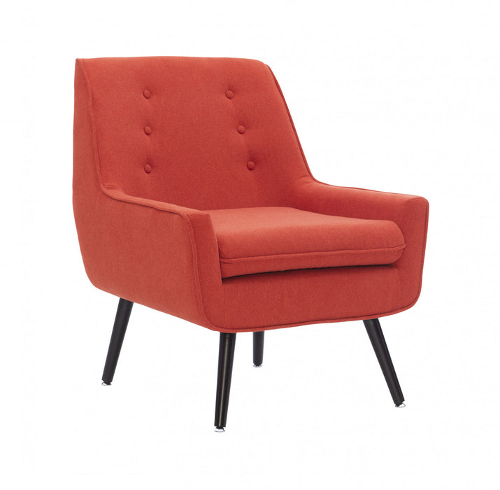 Trellis Pimento Fabric Accent Chair - Red