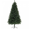HOMCOM 7.5ft Artificial Christmas Tree with Auto Open, Steel Base, Green