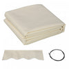 Outsunny 11' X 10' Retractable Awning Fabric Replacement Outdoor Sunshade Canopy Awning Cover, Uv Protection, Cream White