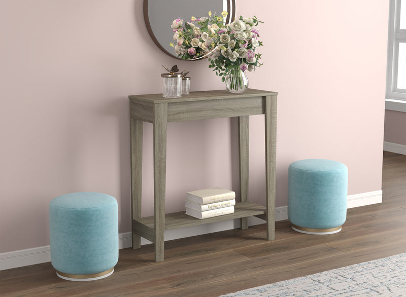 31” Console Table With 1 Shelf - Dark Taupe