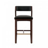 Patricia Modern Wood Upholstered Barstool in Black Bar Stool