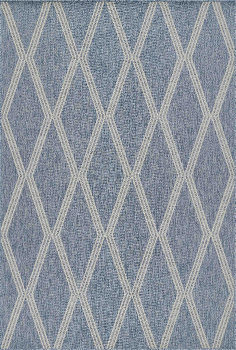 Cypress Transitional 5'3\" x 7'0\" Area Rug in Blue Indoor Area Rug