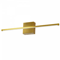 Dainolite Array LED Wall Sconce Horizontal 30w Aged Brass White Acrylic Diffuser Lamp