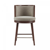 Evalyn Modern Wood Upholstered Counter Stool in Dove
