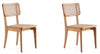 Manhattan Comfort Set of 2 Giverny Dining Chairs - Natural Cane