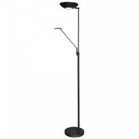 Dainolite Mother & Son LED Floor Lamp Black/Polished Chrome Finish