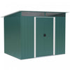 Outsunny 6' X 8.5' Garden Storage Shed, Metal Tool Storage House With Pc Boards And Double Doors For Outdoor Patio Yard, Dark Green
