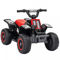 Qaba 6v Kids Atv Quad, 4 Wheeler Battery Powered Ride-On Electric Ride On Car With Led Headlights, F