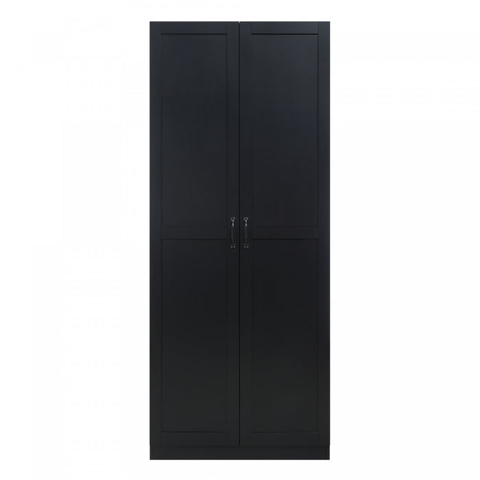 Cornelia Modern 30\" Storage Cabinet in Black (7-Shelf)