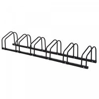 Soozier 6-bike Bicycle Floor Parking Rack Cycling Storage Stand Black