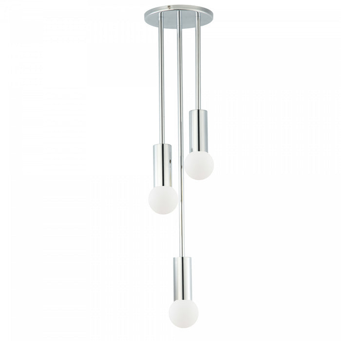Dainolite Adams 3 Light Pendant Polished Chrome Lamp
