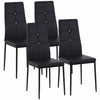 HOMCOM Dining Chairs Set of 4, Faux Leather Side Chairs with High Back