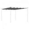 Outsunny Retractable Replacement Pergola Canopy For 10' X 13' Pergola, Pergola Cover Replacement, Dark Grey