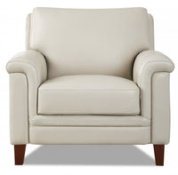 Hydeline Westcott Leather Chair - Vanilla