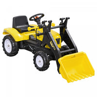 Aosom Ride On Excavator For Kids, Pedal Ride On Tractor With Front Loader Digger, No Power Pretend P