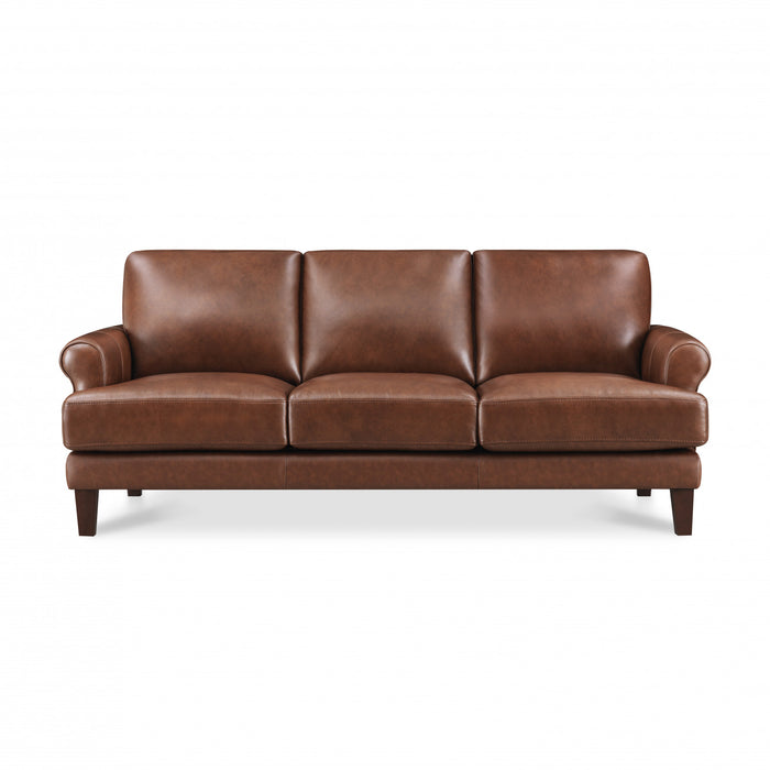 Hydeline Sarina Leather Sofa - Brown