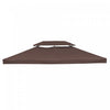 Outsunny 13.1' X 9.8' Gazebo Replacement Canopy 2 Tier Top Uv Cover Pavilion Garden Patio Outdoor, Coffee (top Only)