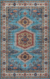 Tracy Traditional 6'0\" x 9'0\" Area Rug in Blue Indoor Area Rug