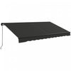 Outsunny 12' X 10' Patio Retractable Awning Sunshade Shelter, Black