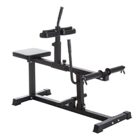 Soozier Adjustable Seated Calf Raise Machine Steel Leg Press Machine Black