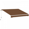 Outsunny 10' X 8' Manual Retractable Awning Shelter W/ Crank, Coffee